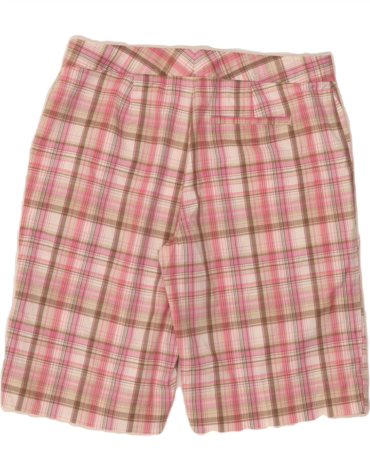 IZOD Womens Chino Shorts US 4 Small W30 Pink Check Polyester Vintage Izod and Second-Hand Izod from Messina Hembry 