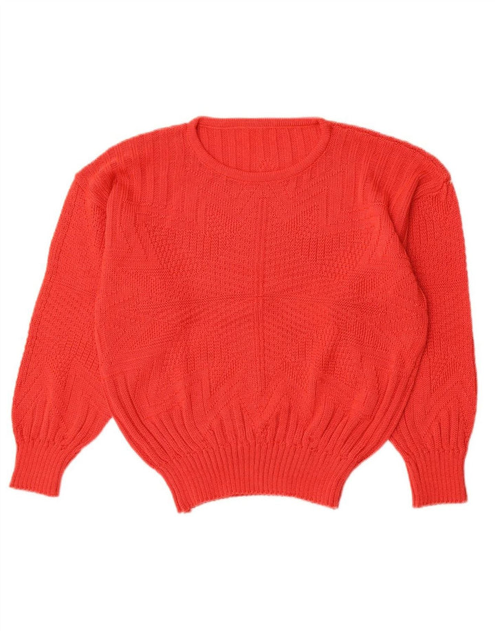 VINTAGE Womens Boat Neck Jumper Sweater IT 50 XL Red