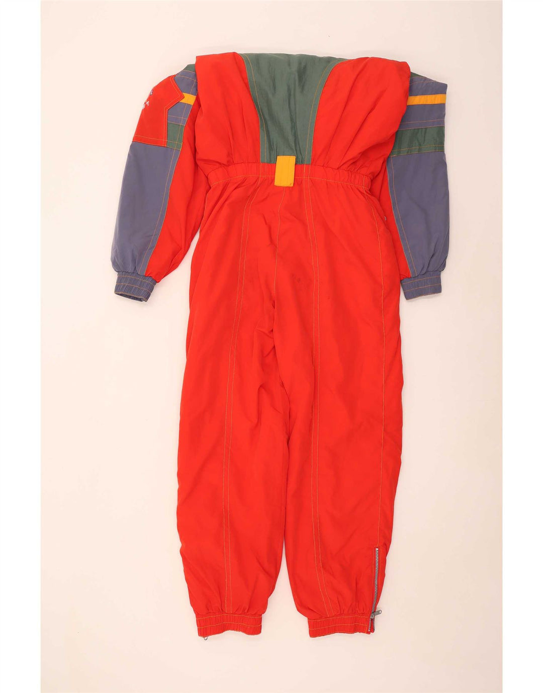 Ninety Eight Mens Ski Jumpsuit UK 40 Medium Red Colourblock Polyester