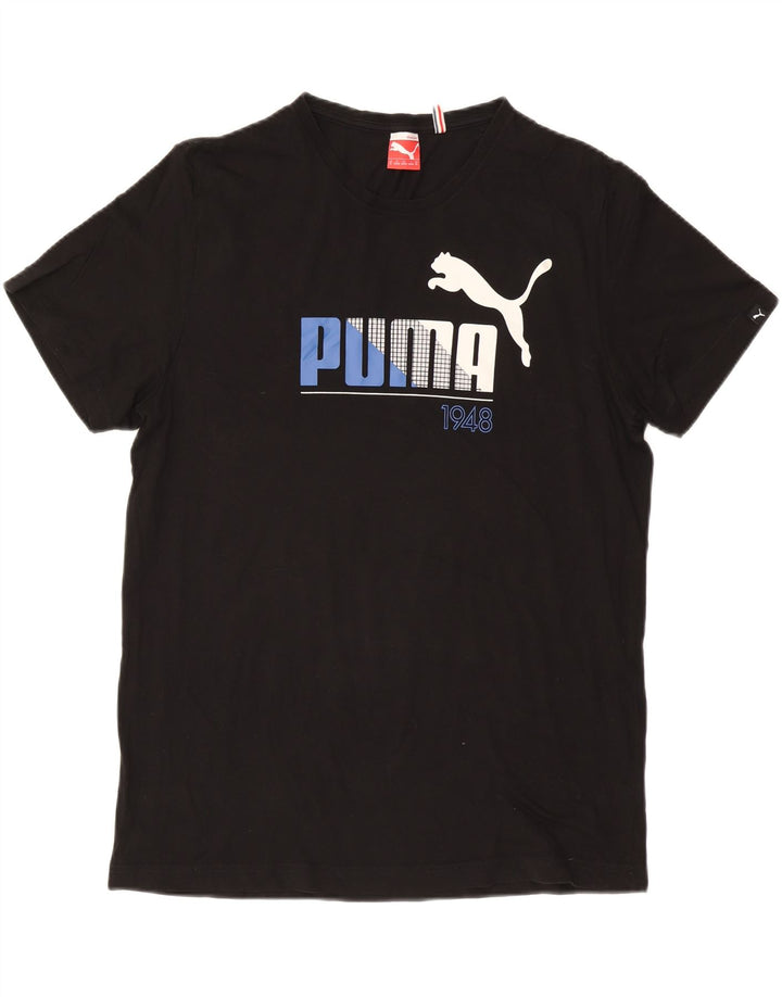 PUMA Mens Graphic T-Shirt Top XL Black