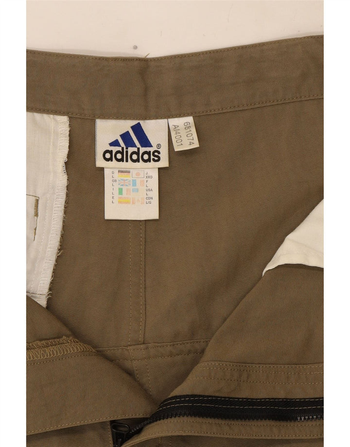 Adidas Mens Cargo Shorts Large W34 Khaki Polyamide
