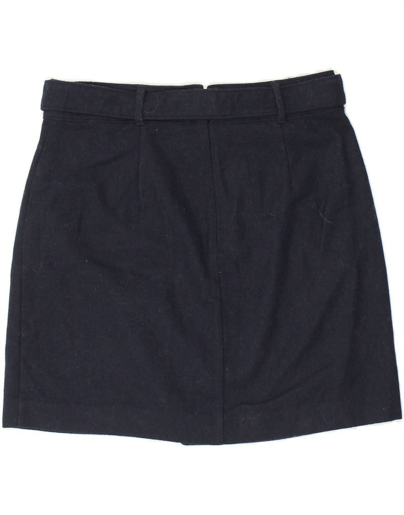 BANANA REPUBLIC Womens Wrap Skirt US 8 Medium W30 Navy Blue Polyester | Vintage Banana Republic | Thrift | Second-Hand Banana Republic | Used Clothing | Messina Hembry 