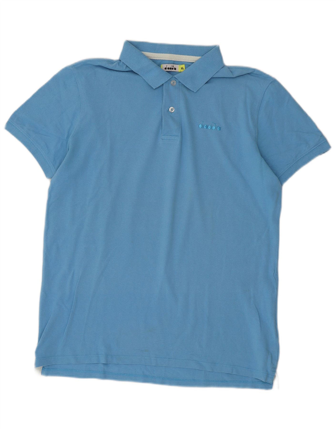 Diadora Mens Polo Shirt XL Blue Cotton