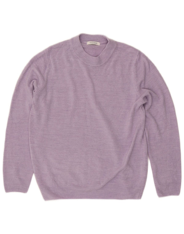 Marks & Spencer Womens Crew Neck Jumper Sweater UK 16 Large Purple
