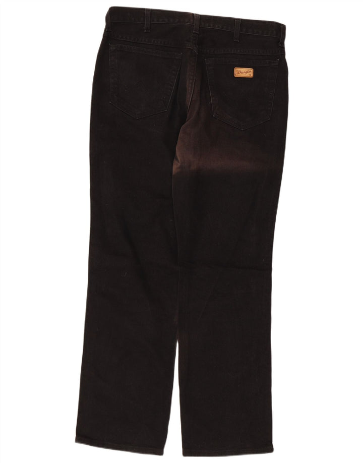 Wrangler Mens Texas Straight Jeans W34 L31 Black Cotton