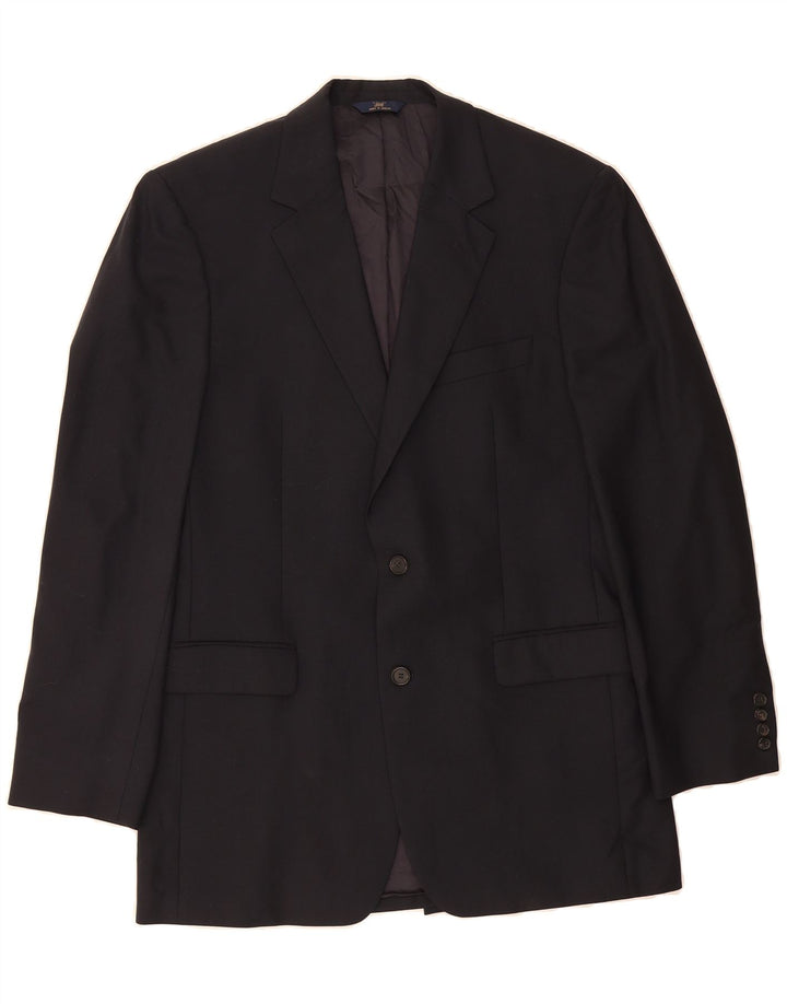 BROOKS BROTHERS Mens Longline 2 Button Blazer Jacket UK 40 Large Navy Blue Vintage Brooks Brothers and Second-Hand Brooks Brothers from Messina Hembry 