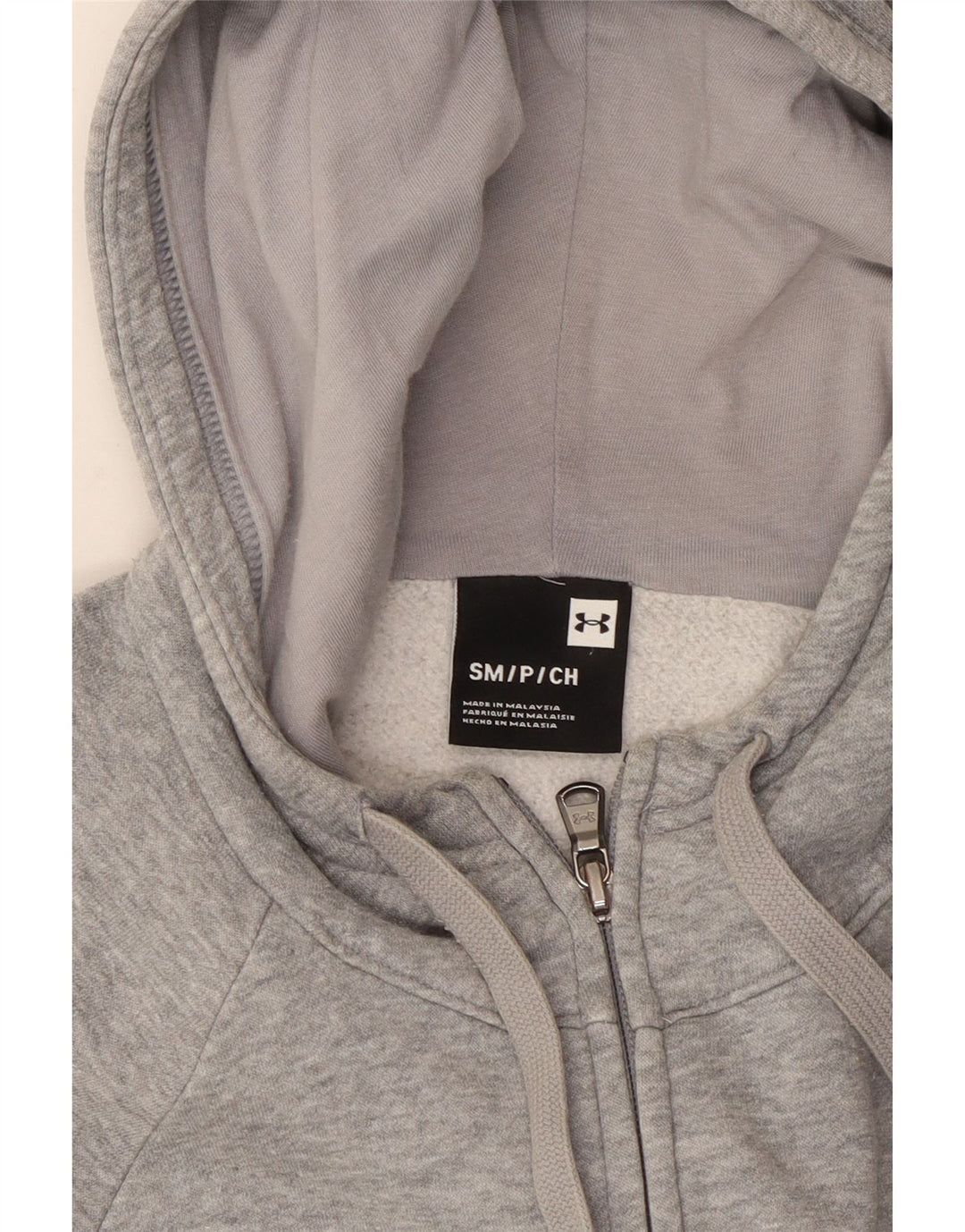 UNDER ARMOUR Mens Zip Hoodie Sweater Small Grey