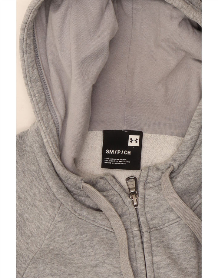 UNDER ARMOUR Mens Zip Hoodie Sweater Small Grey