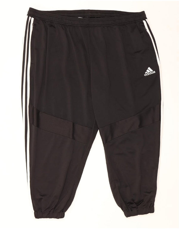 Adidas Mens Crop Tracksuit Trousers Joggers 4XL  Black
