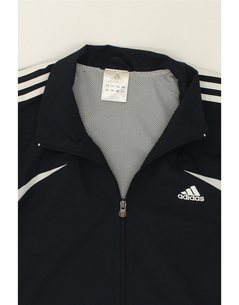 ADIDAS Mens Tracksuit Top Jacket UK 42/44 Large Navy Blue Polyester Vintage Adidas and Second-Hand Adidas from Messina Hembry 