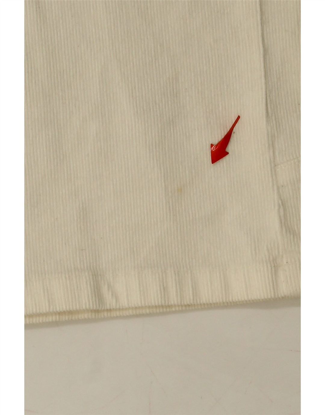 BENETTON Womens Corduroy Skirt IT 42 Medium W30 White Cotton