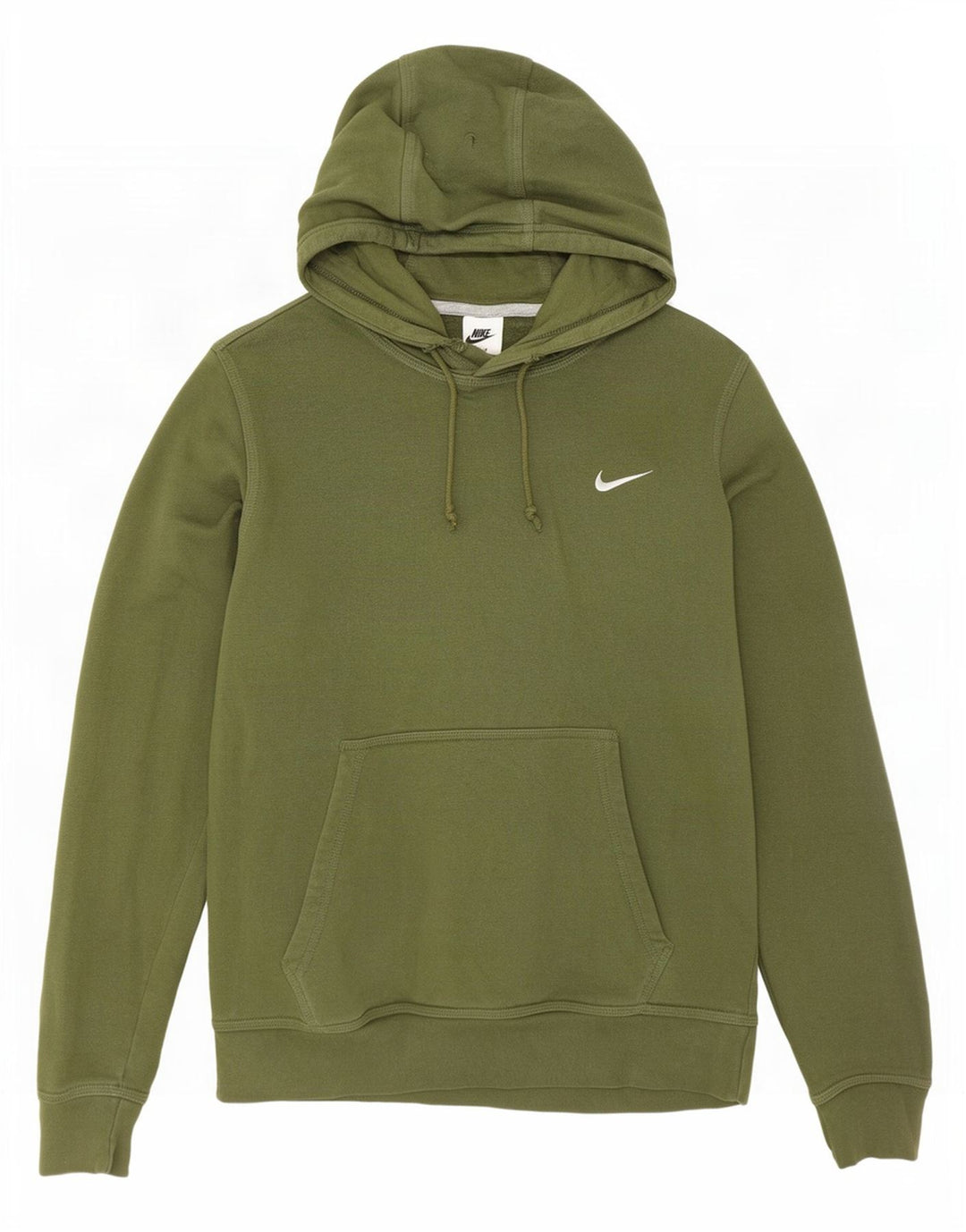Nike Mens Hoodie Jumper Medium Khaki Cotton