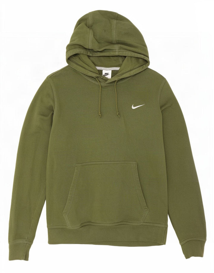 Nike Mens Hoodie Jumper Medium Khaki Cotton