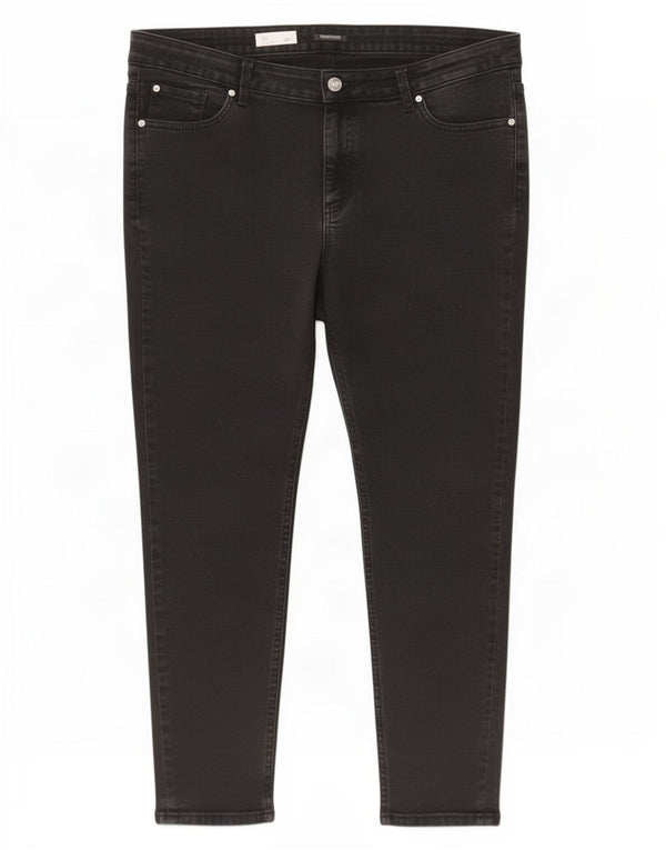 Marks & Spencer Womens The Ivy Crop Skinny Jeans UK 18 XL W34 L26 Black