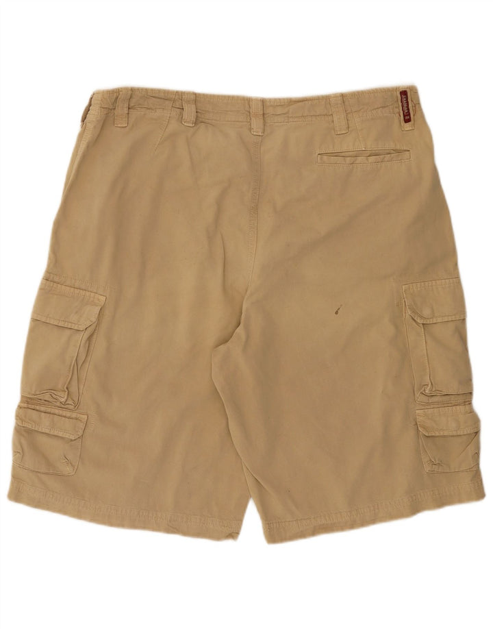 Carrera Mens Cargo Shorts W36 Large Beige Cotton