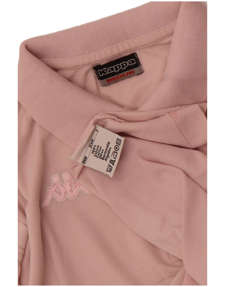 Kappa Womens Polo Shirt UK 12 Medium Pink Cotton