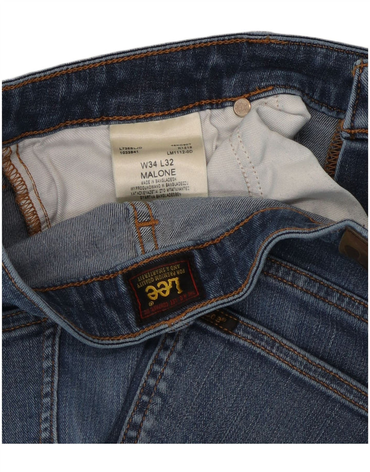 Lee Womens Malone Slim Jeans W34 L30 Blue Cotton