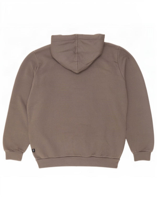 Puma Mens Graphic Hoodie Jumper Medium Grey Cotton