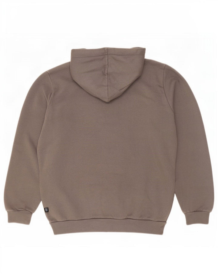 Puma Mens Graphic Hoodie Jumper Medium Grey Cotton