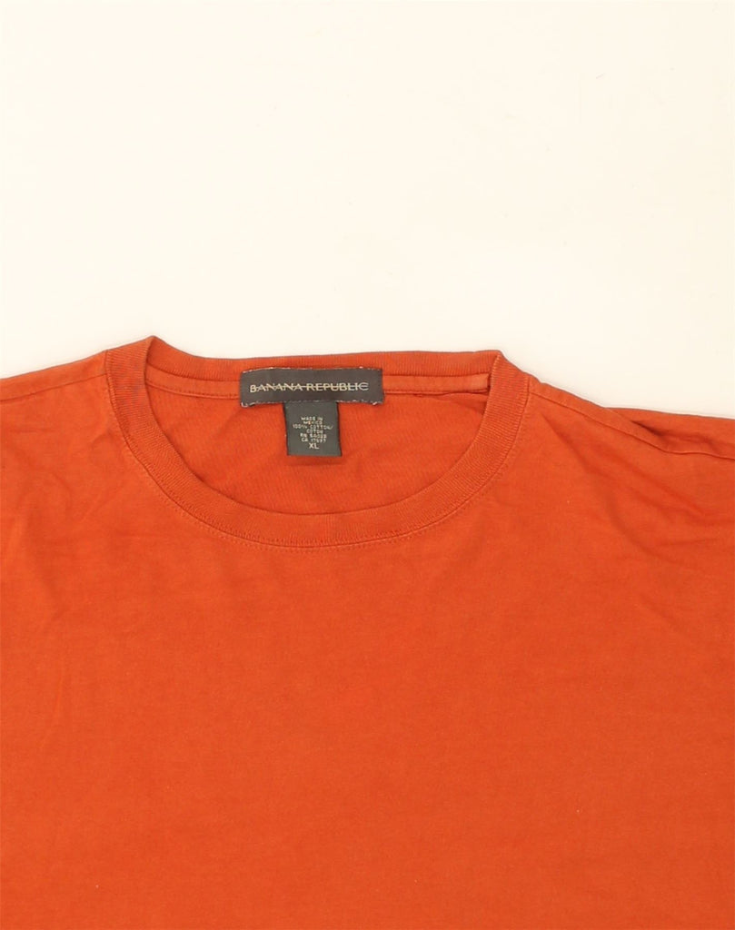 BANANA REPUBLIC Mens T-Shirt Top XL Orange Cotton | Vintage Banana Republic | Thrift | Second-Hand Banana Republic | Used Clothing | Messina Hembry 