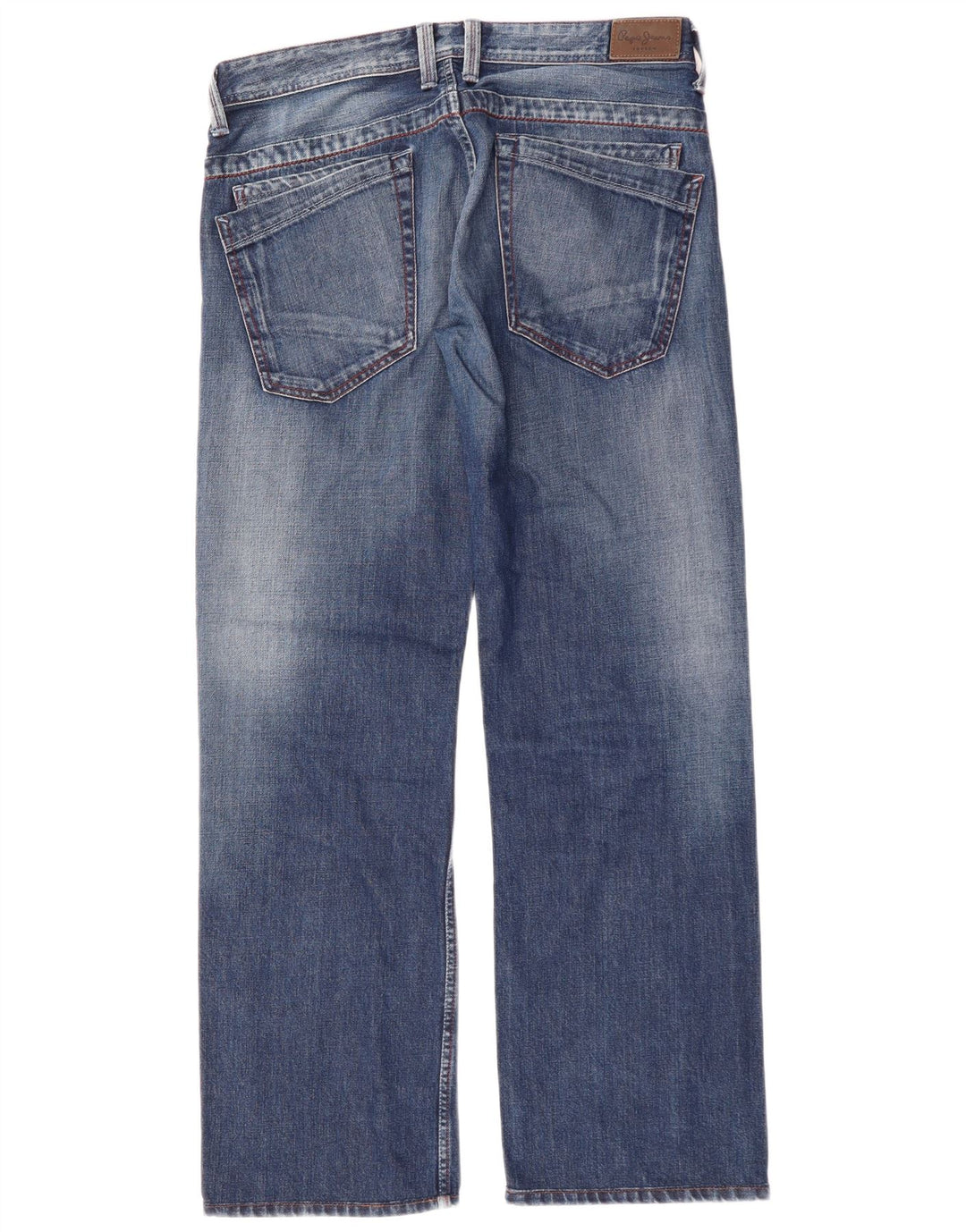PEPE JEANS Mens Straight Jeans W33 L34 Blue Cotton