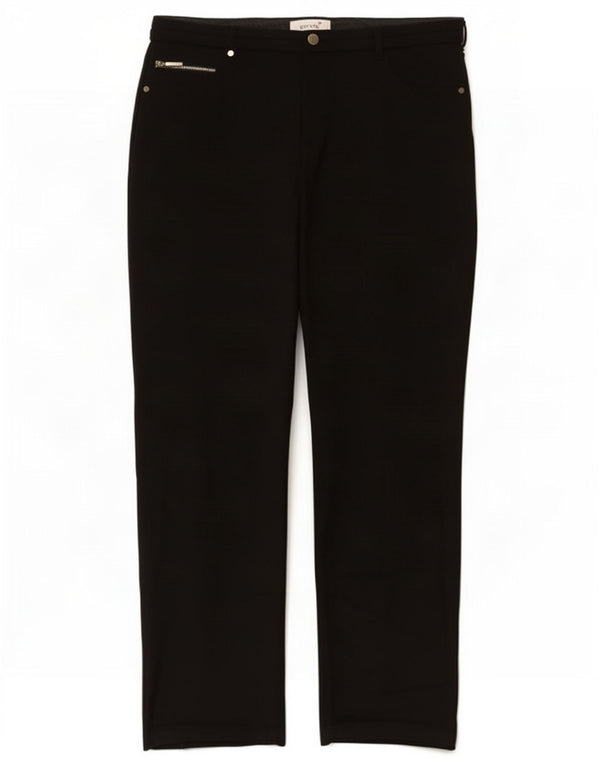 Marks & Spencer Womens Per Una Casual Trousers UK 14 Large W32 L27 Black