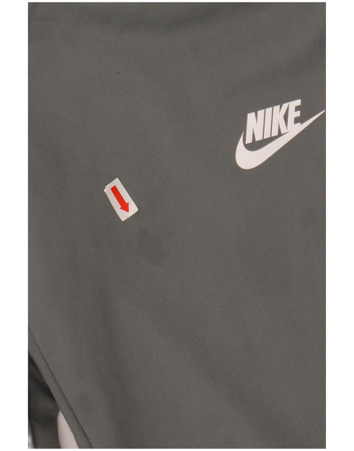 NIKE Boys Tracksuit Trousers Joggers 10-11 Years Medium Grey Polyester