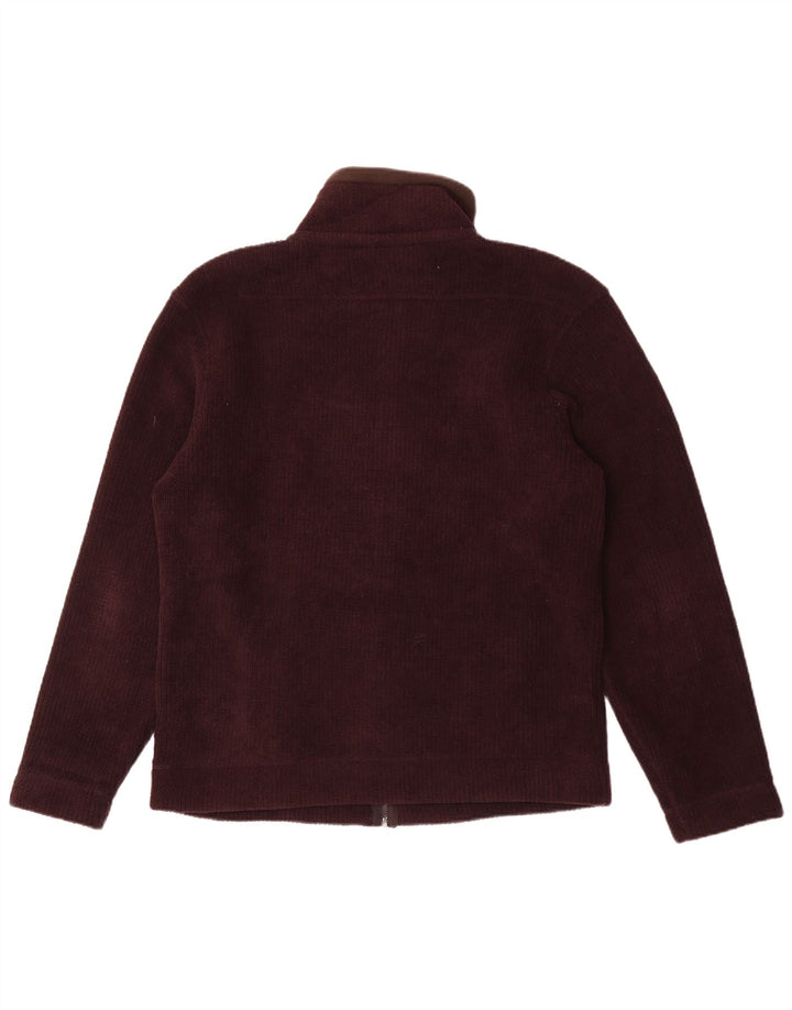 Marks & Spencer Mens Fleece Jacket UK 38 Medium Brown Polyester