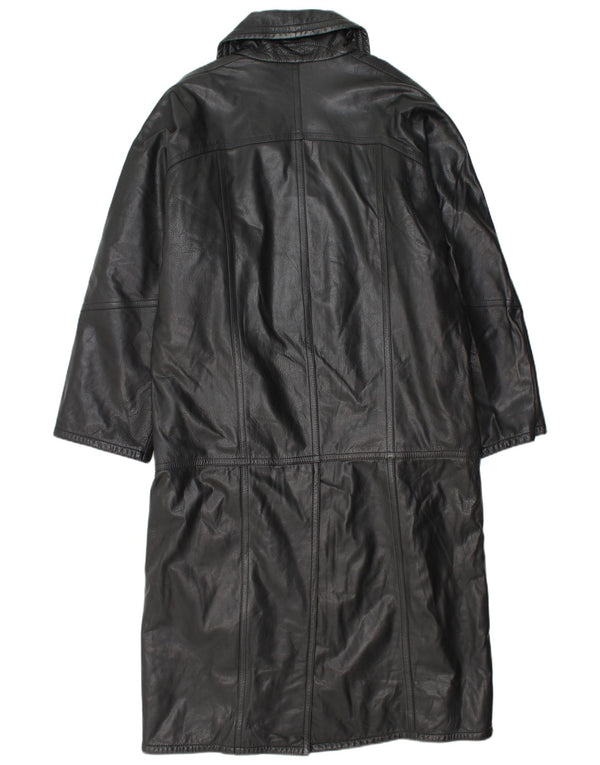 Vittorio Forti Mens Leather Coat IT 48 Medium Black