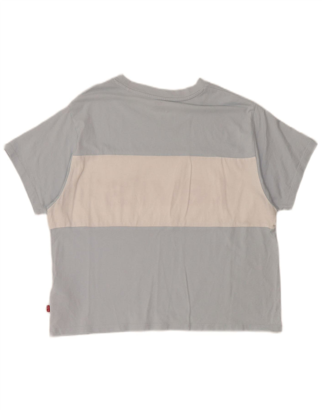LEVI'S Womens Oversized Graphic T-Shirt Top UK 10 Small Blue Colourblock