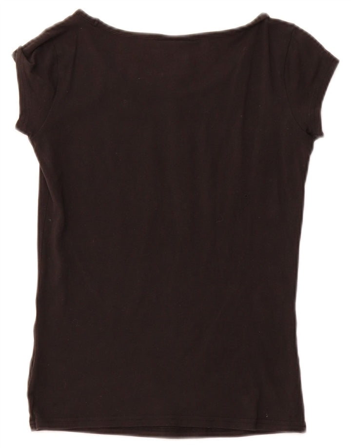 NIKE Womens Air Crop Graphic T-Shirt Top UK 8/10 Small Black