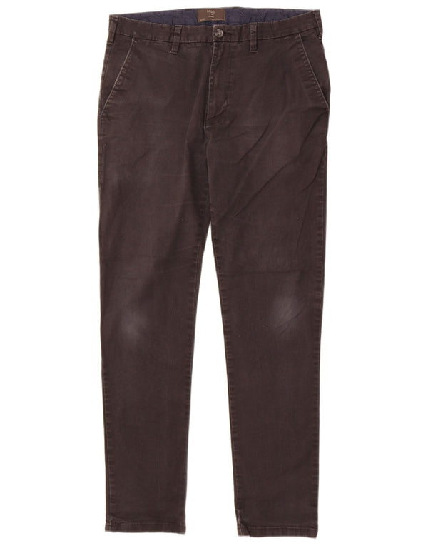 Marks & Spencer Mens Skinny Chino Trousers W32 L31 Black Cotton