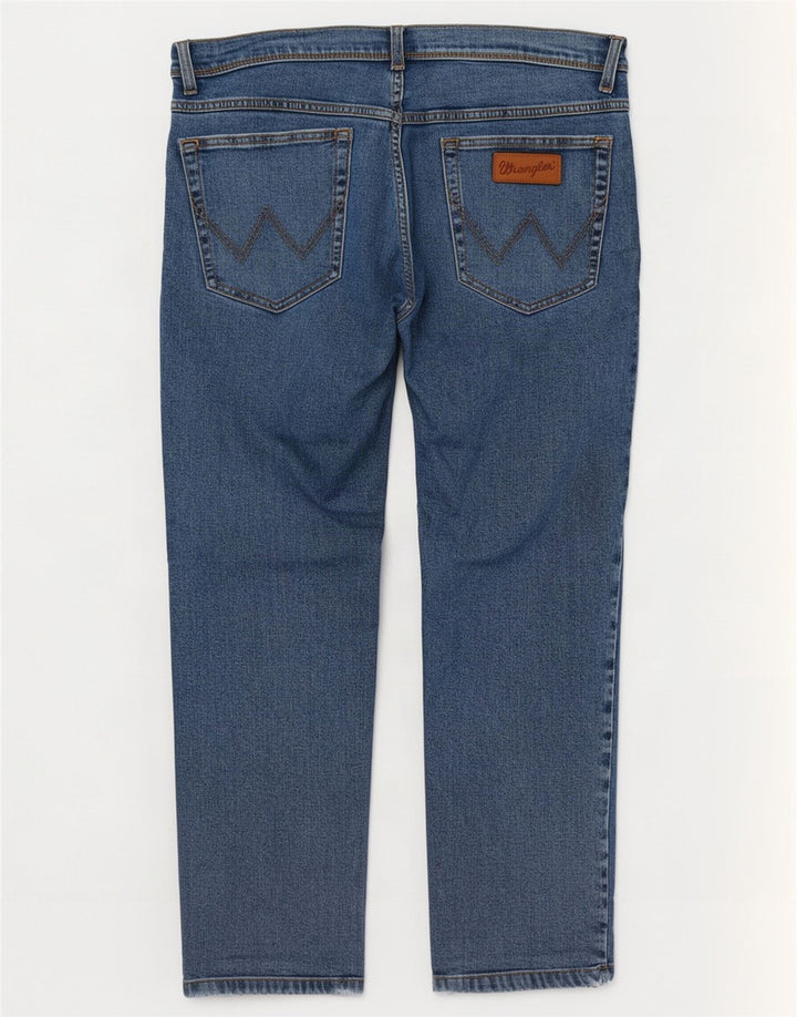Wrangler Mens Texas Straight Jeans W34 L30 Blue Cotton