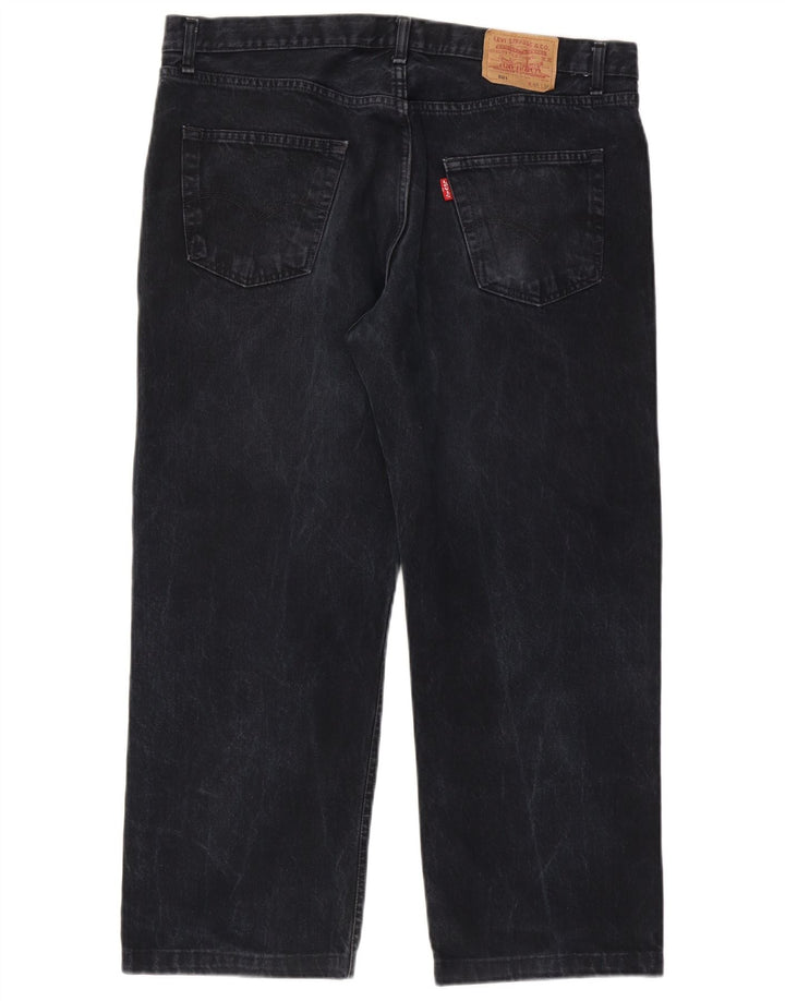 Levi's Mens 501 Straight Jeans W40 L26 Black Cotton