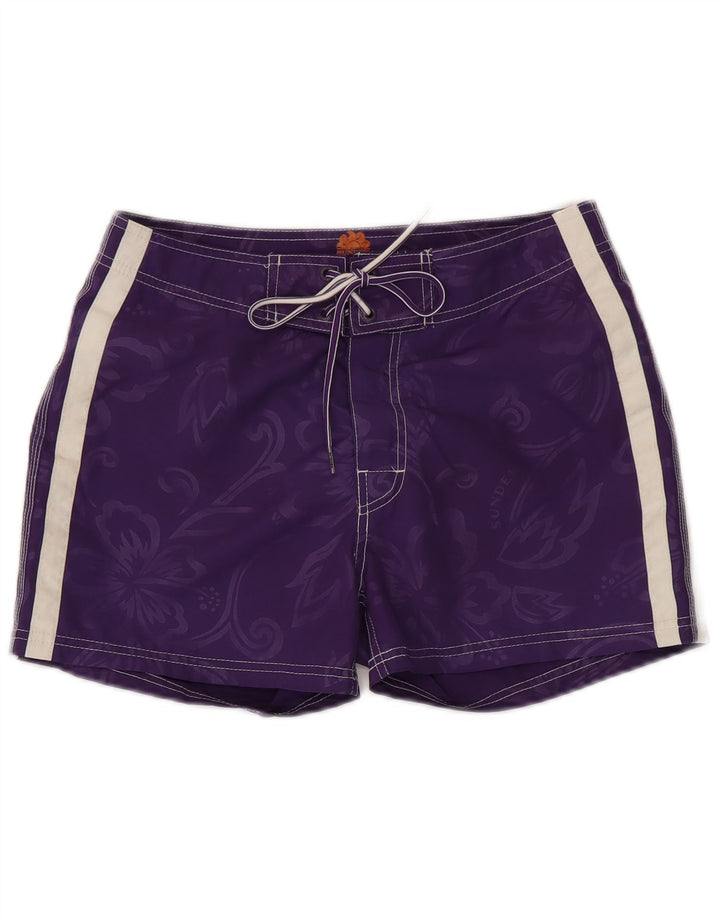Sundek Mens Swimming Shorts Small  Purple Floral