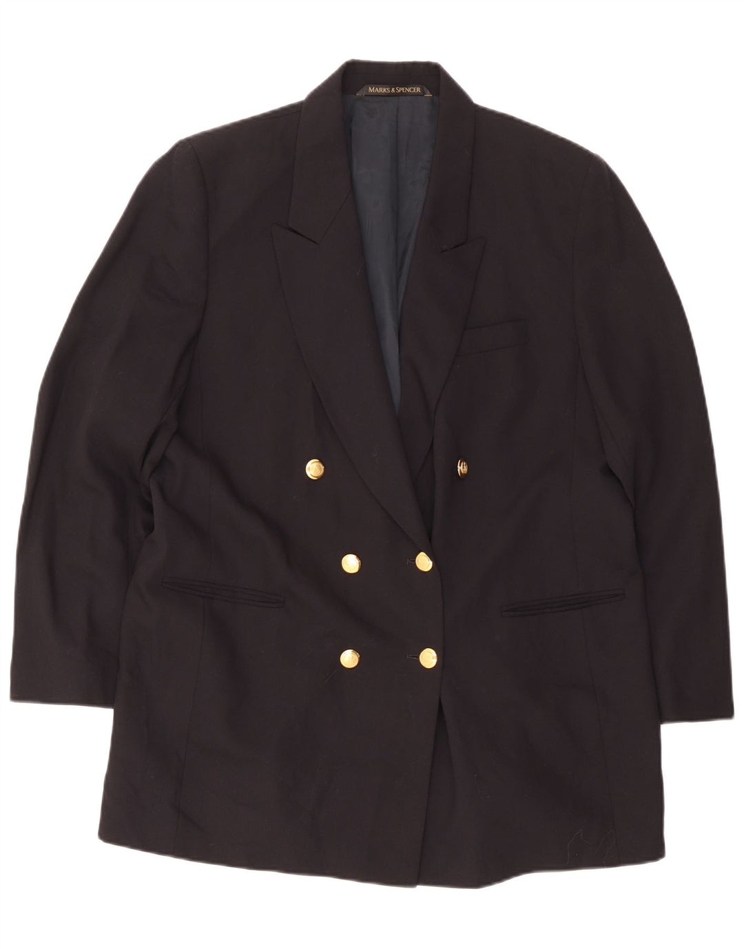 Marks & Spencer Womens St. Michael Blazer Jacket UK 20 2XL Navy Blue