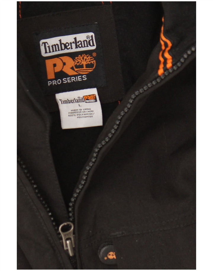 Timberland Mens Windbreaker Jacket UK 40 Large Black Polyamide