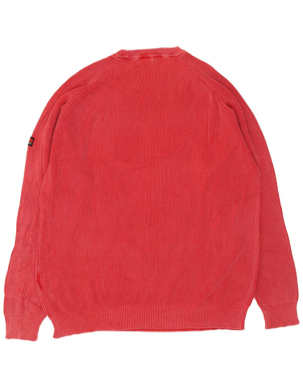 Navigare Mens Crew Neck Jumper Sweater 2XL Red Cotton