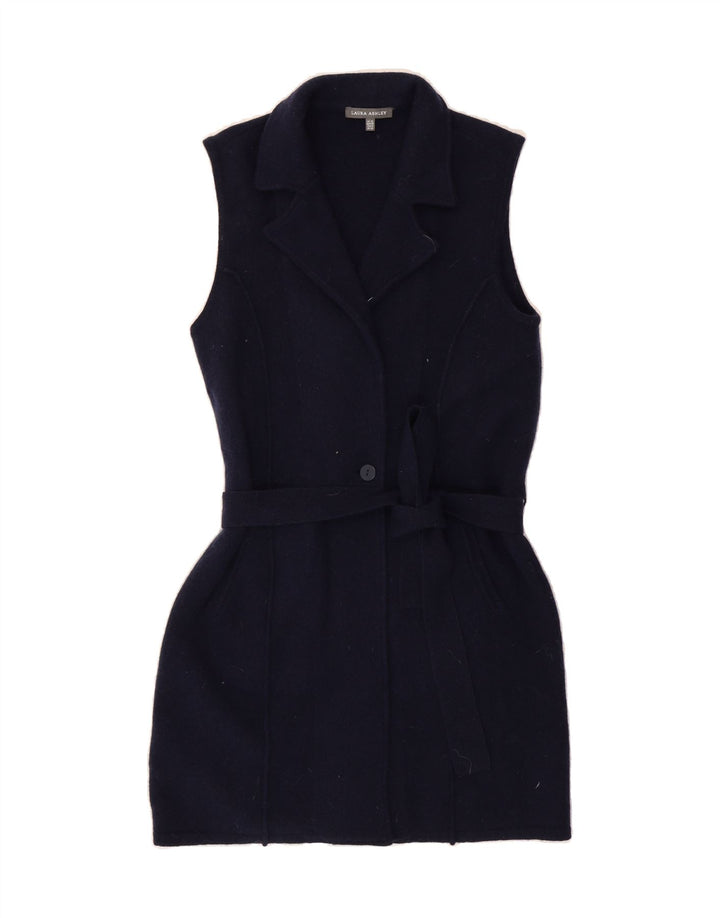 LAURA ASHLEY Womens Longline Cardigan Sweater UK 12 Medium  Navy Blue Vintage Laura Ashley and Second-Hand Laura Ashley from Messina Hembry 