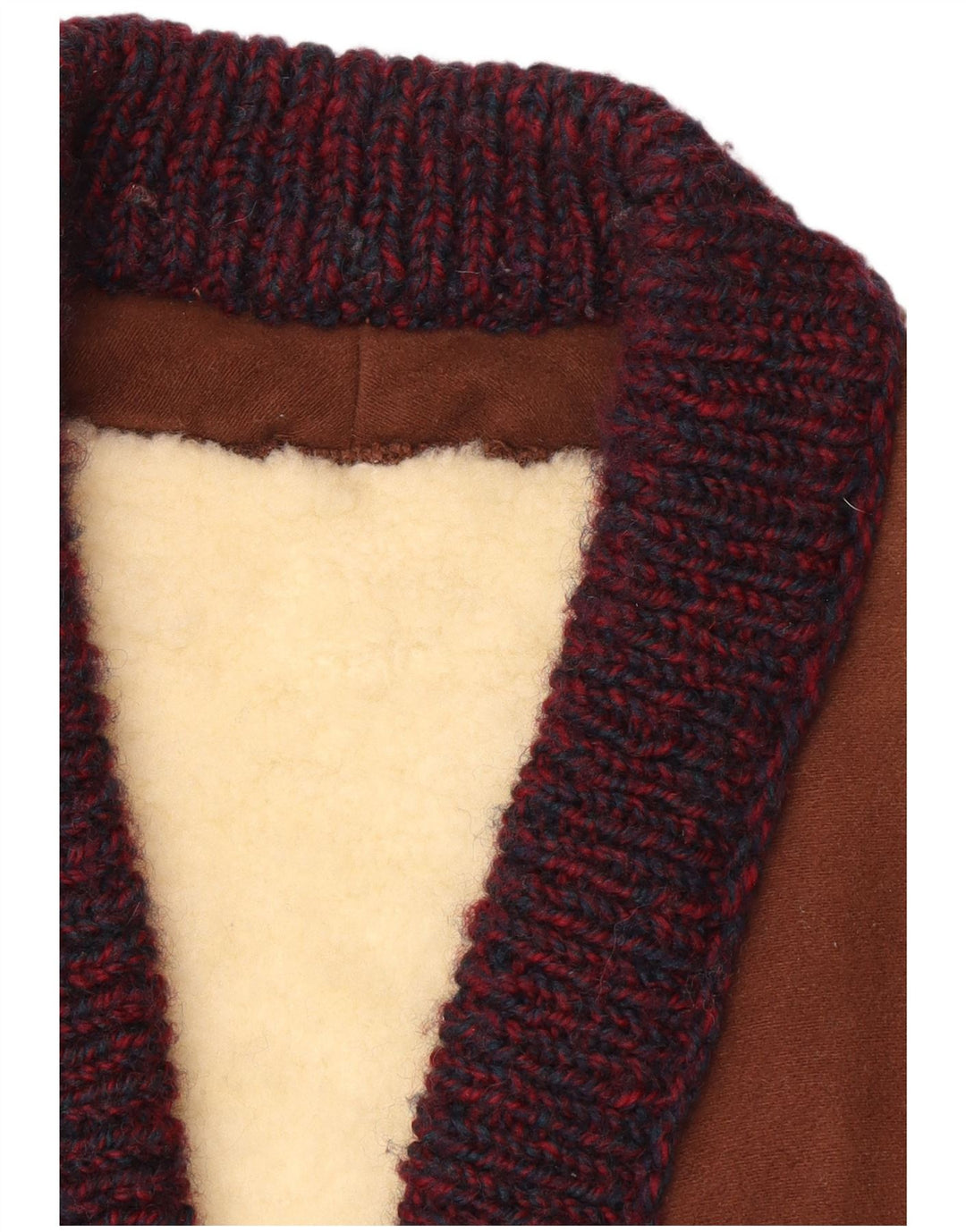 Vintage Mens Sherpa Gilet UK 38 Medium Brown