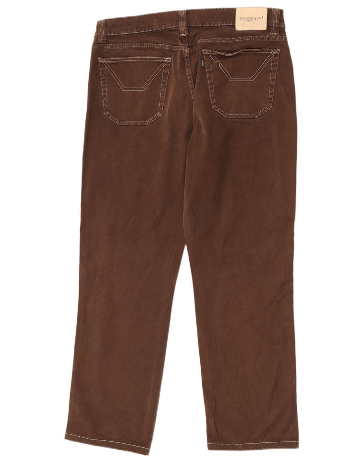 Jeckerson Mens Straight Jeans W38 L30 Brown Cotton