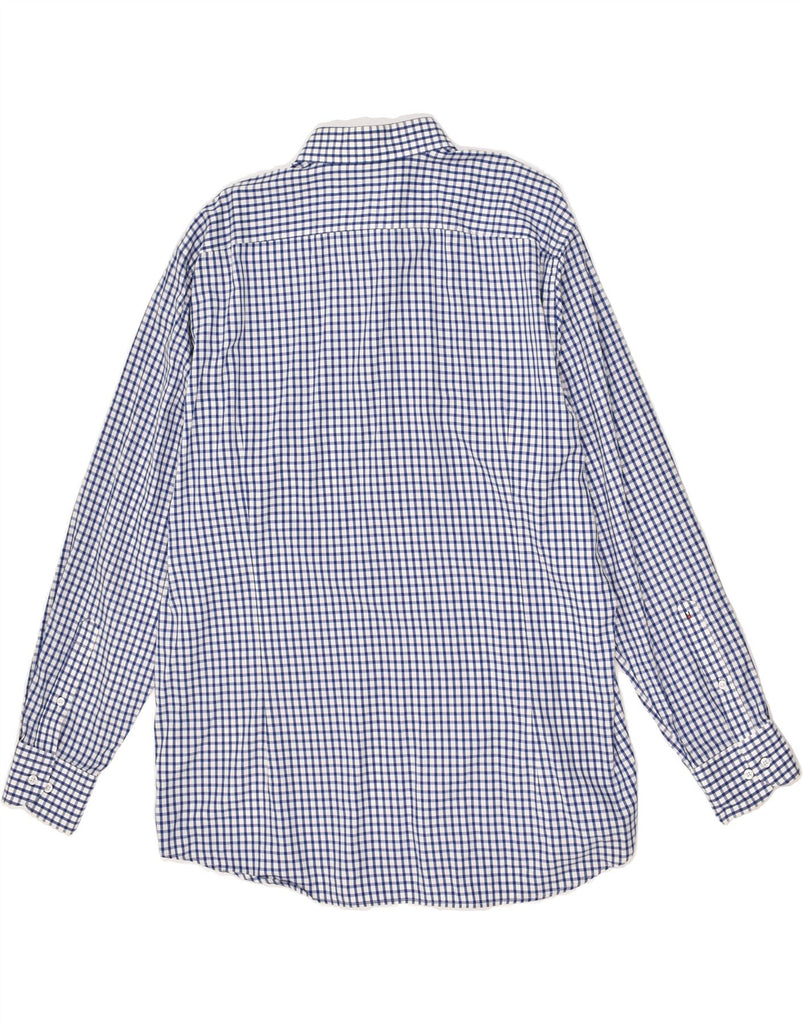 TOMMY HILFIGER Mens Tailored Shirt Size 18 45 2XL Blue Gingham Cotton | Vintage Tommy Hilfiger | Thrift | Second-Hand Tommy Hilfiger | Used Clothing | Messina Hembry 