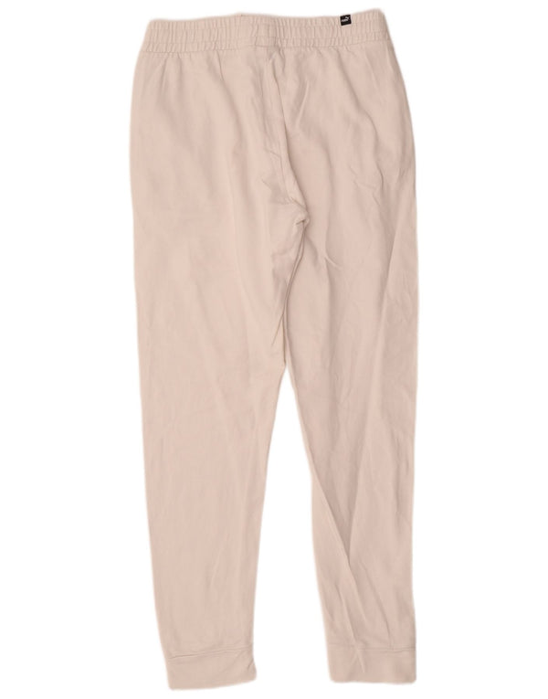 Puma Womens Tracksuit Trousers Joggers UK 14 Medium  White Cotton