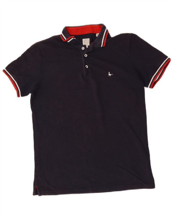 Jack Wills Mens Polo Shirt Small Navy Blue Cotton