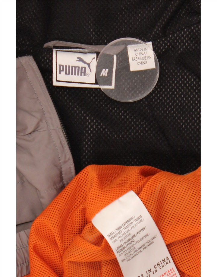 Puma Mens Bomber Jacket UK 38 Medium Grey Colourblock Polyester