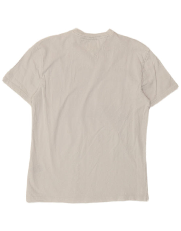 Tommy Hilfiger Mens Graphic T-Shirt Top Small White Cotton