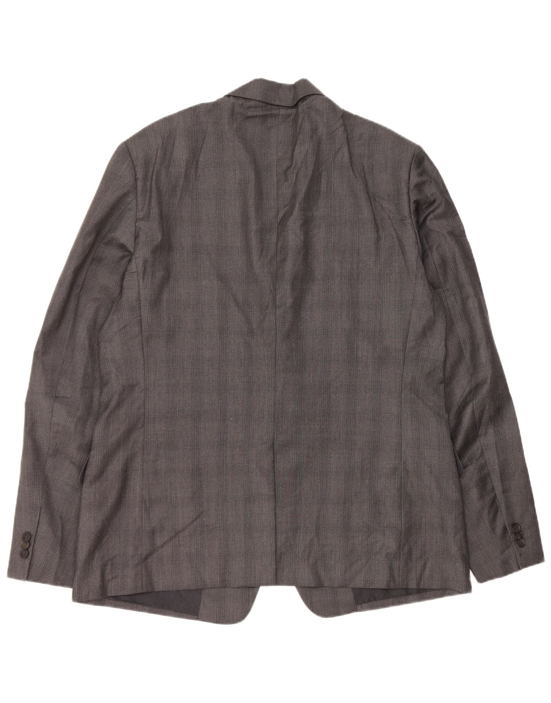 Prada Mens 2 Button Blazer Jacket IT 56 2XL Grey Check Viscose