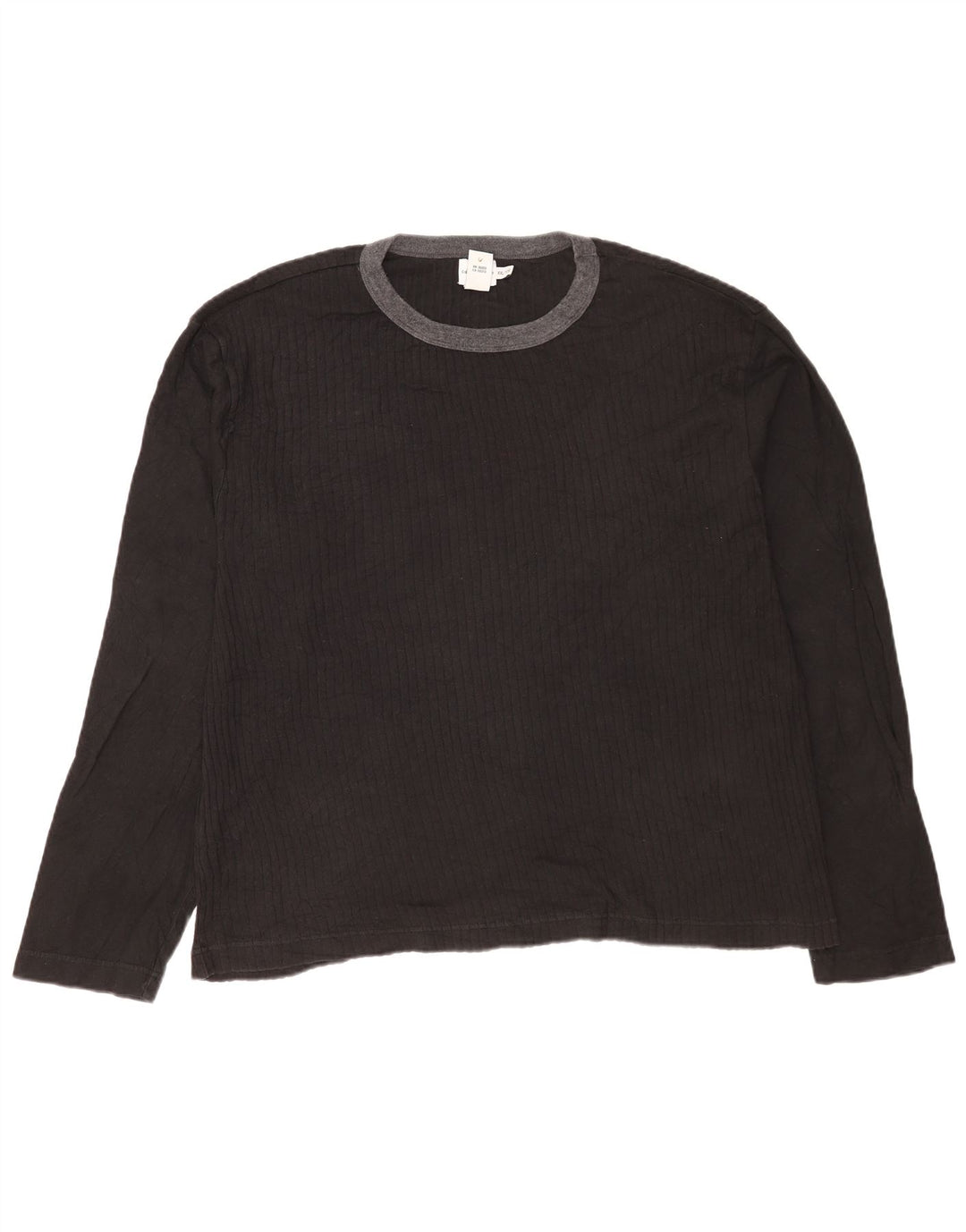 Calvin Klein Jeans Mens Top Long Sleeve 2XL Black Cotton