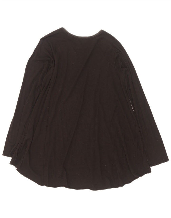Zara Womens Top Long Sleeve UK 14 Medium Black