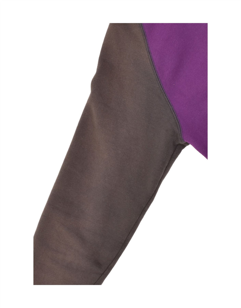 DICKIES Mens Hooded Varsity Jacket UK 40 Large Purple Colourblock | Vintage Dickies | Thrift | Second-Hand Dickies | Used Clothing | Messina Hembry 